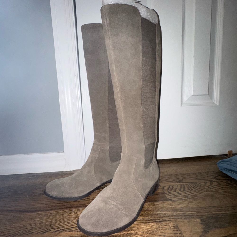 Suede Material Feel Riding Boots